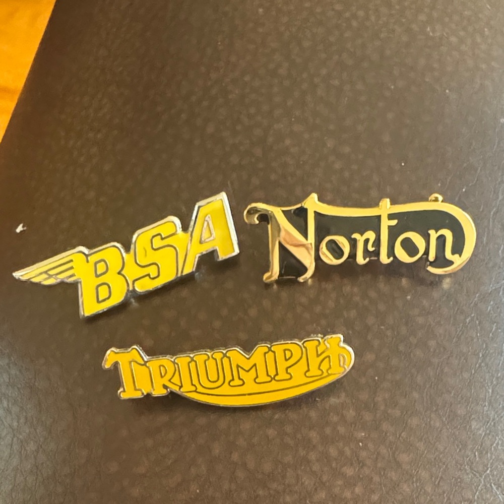BSA, Norton, Triumph Gold Pins Set